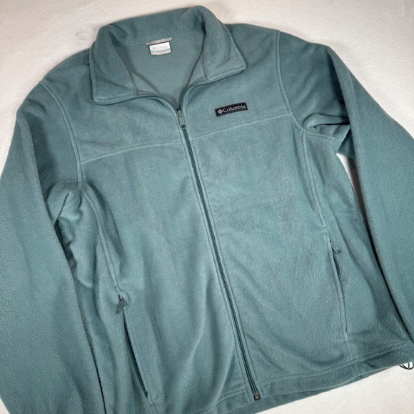 Columbia Jackets & Blazers - Columbia Fleece Jacket Full Zip Green Outdoors Activewear Womens Large